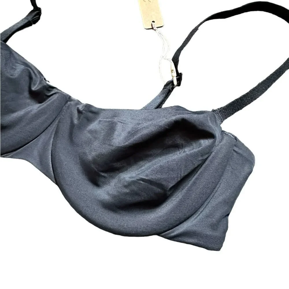 NWT SKIMS Smoothing Intimates Unlined Strapless Bra In Onyx Black Bra
